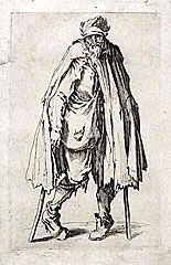 gravure de Jacques Callot,  les gueux